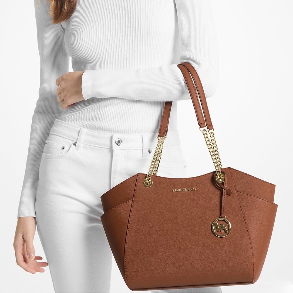 Michael Kors Tan Tote with Gold Accents